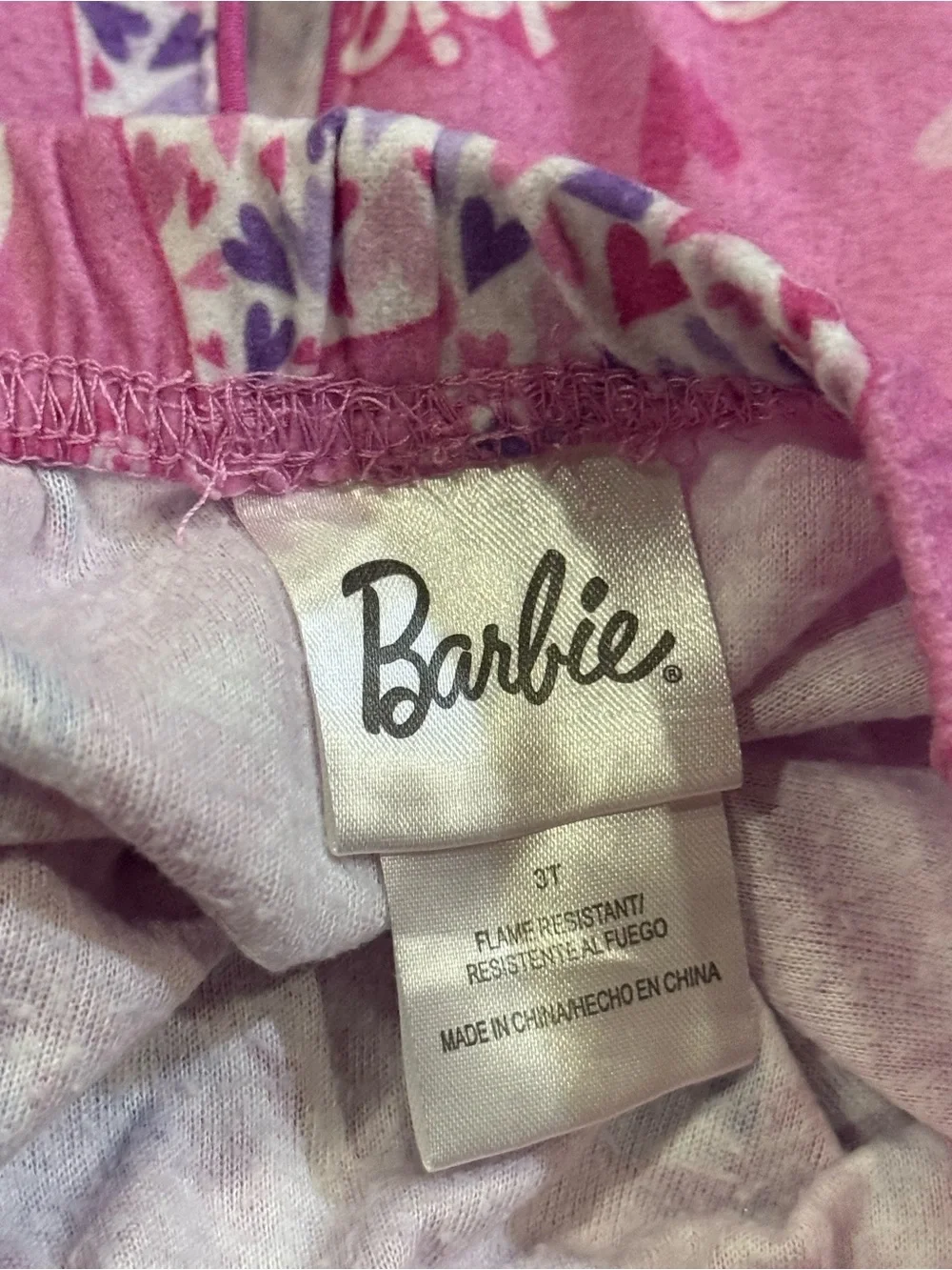 Barbie Button Down Fleece Pajama Set
